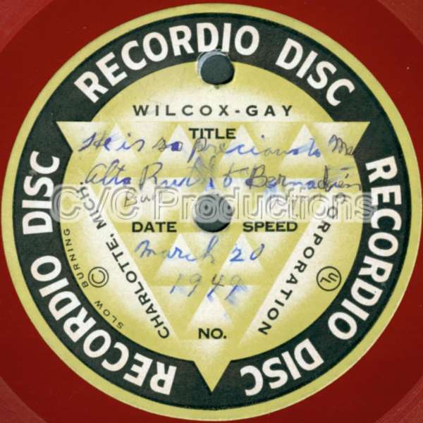 Recordio Disc Wilcox-Gay